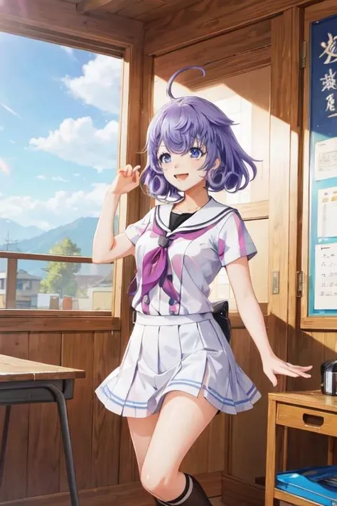 <lora:0849Hasada:1>,asada,solo,school_uniform,serafuku,