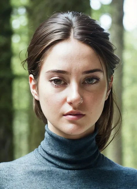A stunning intricate full color portrait of (sks woman:1),wearing a black turtleneck, epic character composition, by ilya kuvshinov, alessio albi, nina masic, sharp focus, natural lighting, subsurface scattering, f2, 35mm, film grain, <lora:locon_shailene_v1_from_v1_64_32:1.3>