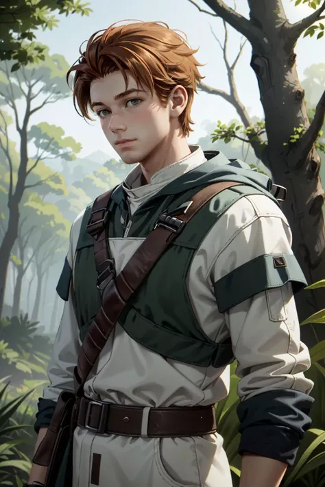 ((ultra detailed, masterpiece, best quality))
<lora:StarCalKestis:0.8>
StarCalKestis, 1boy, solo, orange hair, In a serene, tranquil forest, wearing outdoor gear and enjoying a peaceful nature hike