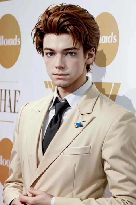 ((ultra detailed, masterpiece, best quality))
<lora:StarCalKestis:0.8>
StarCalKestis, 1boy, solo, orange hair, On the red carpet at a glamorous awards ceremony, wearing a bespoke black tie ensemble