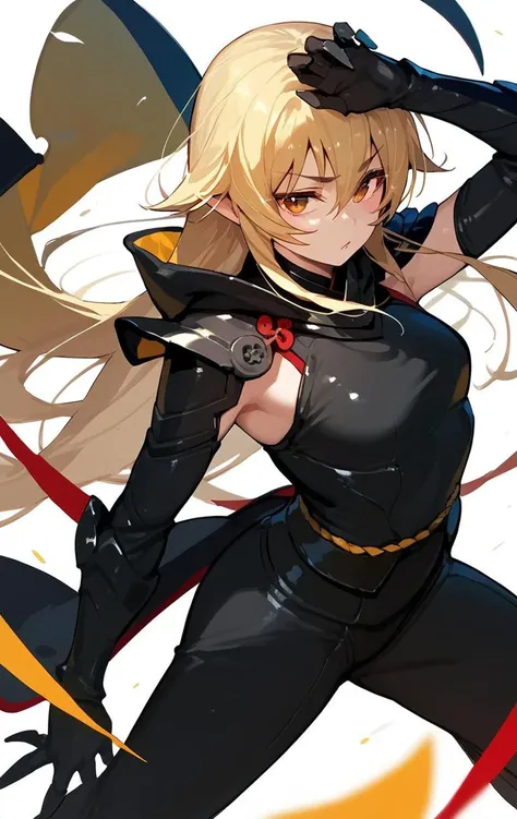 villain pose, score_9, score_8_up, score_7_up, score_6_up, <lora:PONY_character_ashikaga_chachamaru:1>,ashikaga_chachamaru,blonde hair
