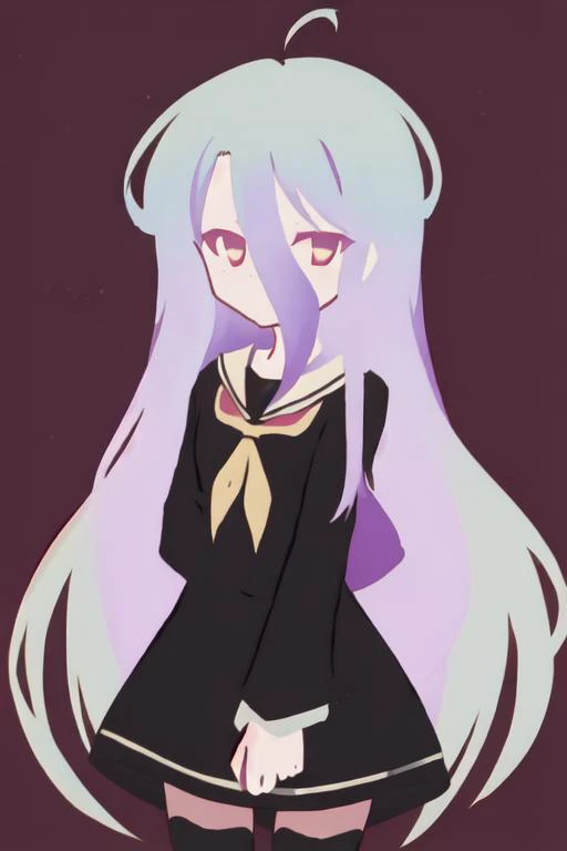 (masterpiece),(best quality), anime minimalist,<lora:minimalistAnimeStyle_v10:1>,
((upper body)),1girl, solo,
Shiro, shiro_(no_game_no_life), No Game No Life, purple clothes, long hair, black thighhighs, long hair, <lora:ShiroNGNL2_Lora:0.8>