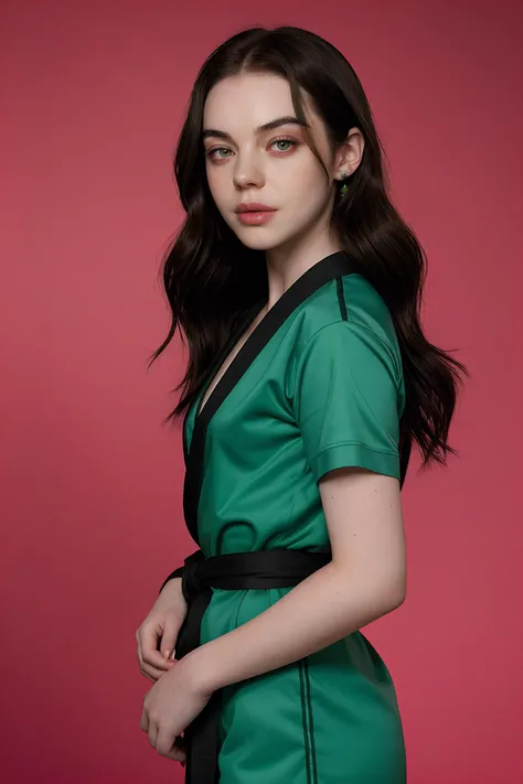 mid-twenty, elle fanning, adelaide_kane, long hair, fit body, proportionate body, feminine, green eyes,
black karate gi, lipstick, high detailed skin, smooth skin,
medium shot, upper body, firey background, close up, age:21, 21 year old, closeup,
<lora:Adelaide_Kane:0.6>, <lora:breastsizeslideroffset:-0.5>