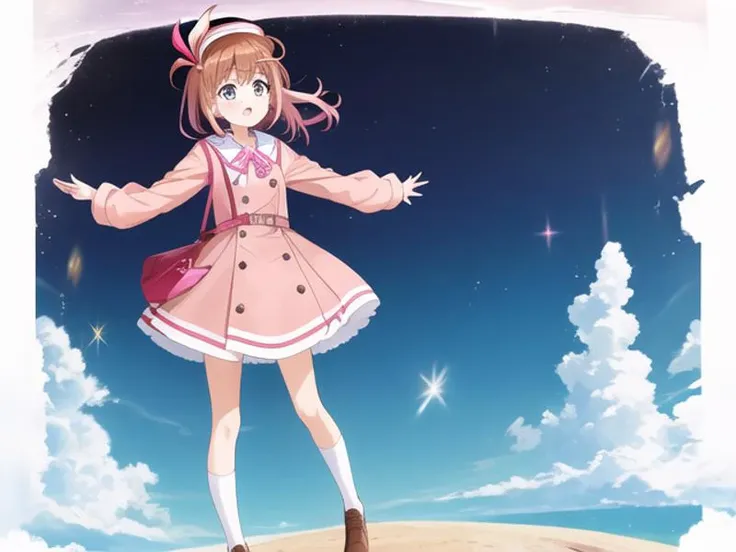 masterpiece, best quality, 1girl,
sarasa_feed <lora:standingFullBodyWithBackgroundStyle_v10Offset:1>, full body, standing, tawny coat, pink dress, laces on dress,long sleeves,