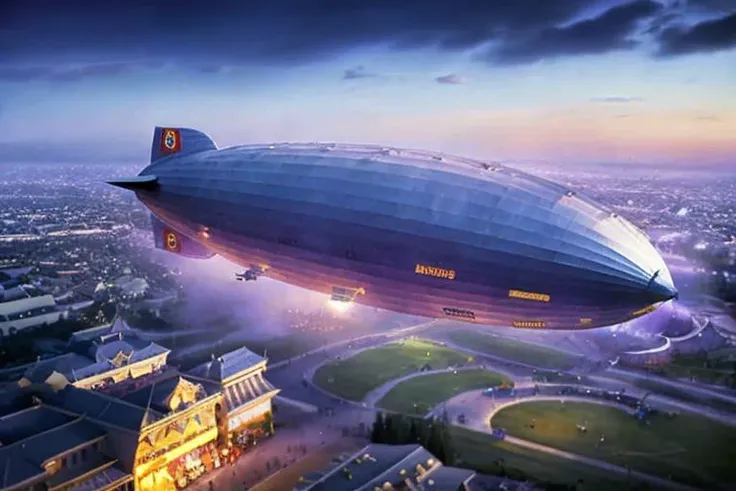 analog gloomy aerial photo of a (rigid airship, <lora:lz129:1.0>), ((nighttime)), (over magical disneyland), High Detail, Sharp focus, (photorealism), realistic, best quality, 8k, award winning, dramatic lighting, epic, cinematic, masterpiece, rim light,