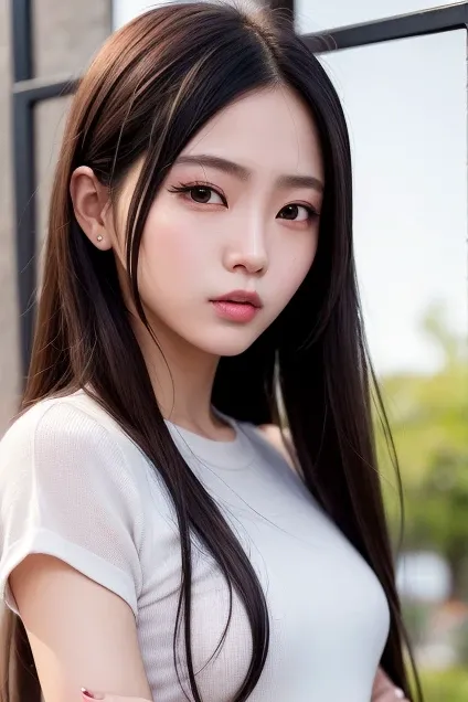 画质词>> masterpiece,best quality,8K,ultra high resolution,ultra-detailed,
图片主题>> (portrait of JzzyeonAi_v5:2.0),portrait of woman in a dress,
图片背景>> mild sunshine,sitting in a field of flowers,
图片描述>> holding a rose,detailed face,symmetric,intricate,realistic,cinematic,highly detailed
摄影风格>> (face and body facing the camera),(full-body shot),deep of field,bokeh,motion blur,photorealistic,
人物描述>> 1girl,solo,cute,realistic,(detailed eyes),(detailed facial features), skin tight,(shiny skin),(slim girl),
人物情绪>> light smlie,(happy),
人物外部>> (small breasts),long hair, black hair, makeup,
人物穿着>> (detailed clothes features),Cotton clothing, knitted clothing,(short jeans),
杂项>> (family-friendly)