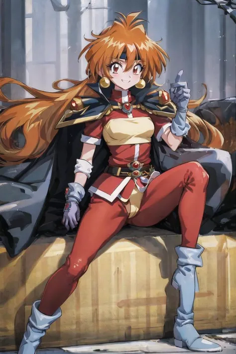 <lora:estheticLinaInverse_linainv2:0.751> lina_inverse,
armor, cape, earrings, gloves, headband, jewelry, boots,
1990s_\(style\),, (masterpiece:1.3), (best_quality:1.3), (ultra_detailed:1.3), 8k, extremely_clear,, seductive_smile,