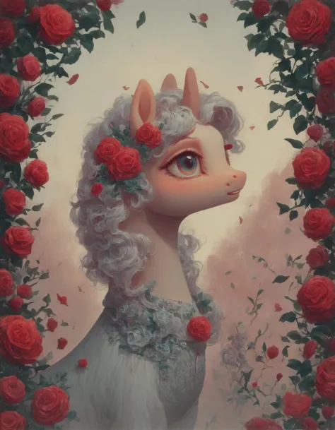 score_9, score_8_up, score_7_up, score_6_up, score_5_up, score_4_up, 1girl, female focus, flower, rose, formal, dress, suit, surrealism, art by salvador dali, source_pony, dall3pnyxl , <lora:Dalle3CmcPnyXL:0.8>