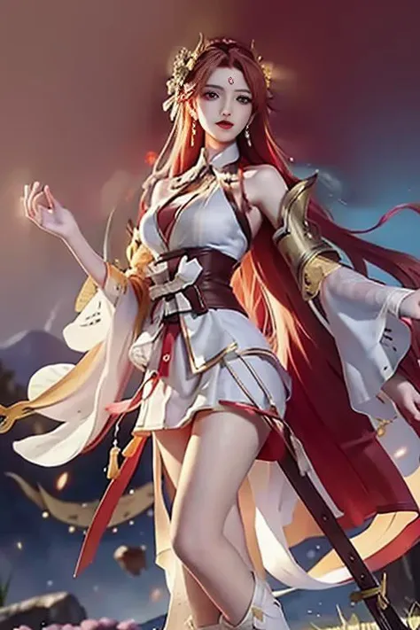 Girl, young and beautiful, tall and beautiful, fair face, perfect features, tall and beautiful, fair skin, good figure, heroic and valiant, heroic and valiant, wearing ancient Chinese armor, female general, Chinese landscape background, standing on the top of the mountain, 500 years ago, starry night, realistic, detailed, 8k, <lora:chilloutmixss_xss10:0.3> mix4, <lora:lasta-000018:0.7>