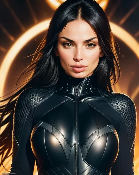 closeup headshot of anikate, a gorgeous woman as a superhero, wearing a (full body suit), (marvel themed), (8k, RAW photo, best quality, depth of field, ultra high res:1.2), (absurdres, intricate, photorealistic, masterpiece, ultra-detailed:1.3), <lora:epiNoiseoffset_v2:0.6>