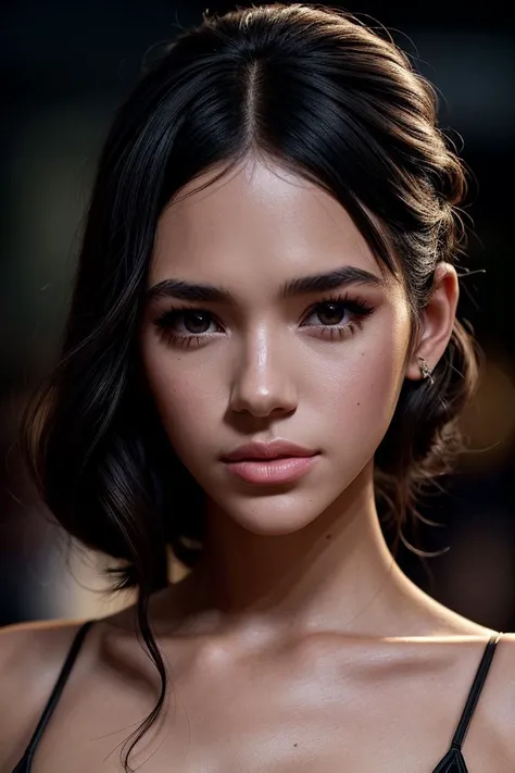 photo of beautiful (brmarqu3z1n3:0.99), a woman in a (movie premiere gala:1.1), perfect hair upsweep updo, wearing Moss (competition swimsuit:1.1), ((Avant Apocalypse:1.1)), (seductive pose), modelshoot style, (extremely detailed CG unity 8k wallpaper), professional majestic (photography by nan goldin:1.1), (Canon EOS R Mirrorless Camera), 24mm, exposure blend, hdr, faded, extremely intricate, High (Detail:1.1), Sharp focus, dramatic, soft cinematic light, (looking at viewer), (detailed pupils), (upper body), 4k textures, elegant, ((((cinematic look)))), soothing tones, insane details, hyperdetailed, low contrast