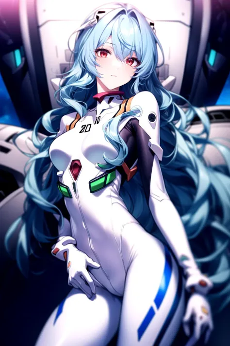 GSC Chairman,カラフルなhair, 片方の目の上のhair, blue eyes, Single-edged, 前hair, Ismail Inceoglu, Tomasz Allen Kopela, 1 girl, small , ((split color_hair)), ((black_and_violet_hair)), hand on hip, hand on own chest, long hair, Graduate School of Sciences_Become familiar_suit, cyborg suit, tight suit, standing, masterpiece, 最high quality, cg, wallpaper, high quality, high-deBecome familiarnition, very detailed, landscape, (pussy:1