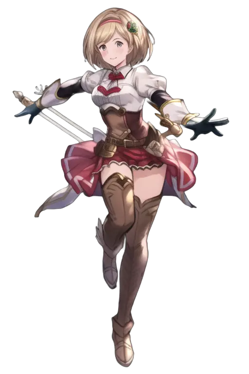 Artlist_Milli-Liter,
watercolor style, ink style, sketch style,
hand-painted lines, Edge line, ink mark, Pencil line,
Granblue Fantasy,Djeeta,sexy,
(solo),1girl,delicate face,(cute,full body:1.0),climax,