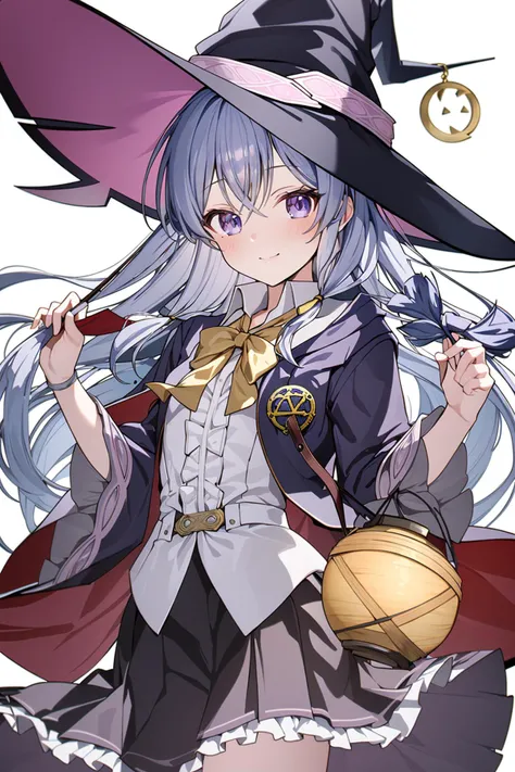 (masterpiece:1.2),best quality,PIXIV,Energetic girl,Elaina,
1girl,solo,witch hat,white hair,witch,