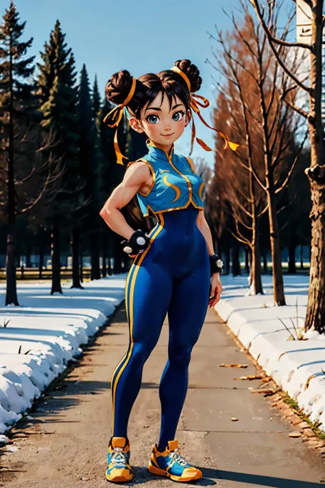 [Wreck_It_Ralph_Movie], ((masterpiece)), ((high quality)), ((HD)), ((beautiful portrait)), ((front view)), ((full body)), ((boots visible)), ((beautiful background)), {vanellope von schweetz, black hair, red scrunchy, short ponytail, (candy in hair:1.2), (cute half-closed brown eyes), smug smirk, white teeth}, {(white racesuit), aqua riding boots}, {(standing on road), (hands on hip), (looking at viewer), (pigeon-toed)}, [Background: (raceway), (grand prix), (confetti), (blue sky), (bright sun), (sun rays)]
