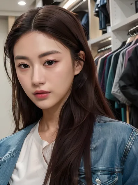 goyoonjung in jacket, seoul city street, hyper realistic lifelike texture dramatic lighting unrealengine trending on artstation,award winning photo,nikon RAW photo,8 k,Fujifilm XT3,masterpiece, best quality, realistic, photorealistic,ultra detailed,extremely detailed face, solo,1girl, standing, fashionable and trendy atmosphere, walk-in closet, designer clothing and accessories, high-end makeup products, and a stylish expression on her face,
<lora:goyoonjung-v1-1.5:0.77>