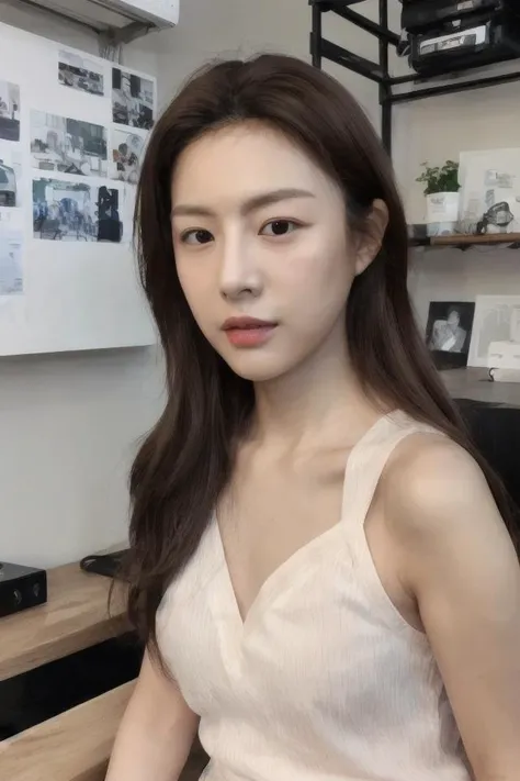 goyounjung, (office:1.2), (looking_at_viewer:1.1), cute pose
, RAW photo, (high detailed skin:1.2), 8k uhd, dslr, soft lighting, high quality, film grain, Fujifilm XT3 <lora:goyounjung-free-v2-000005:0.9>