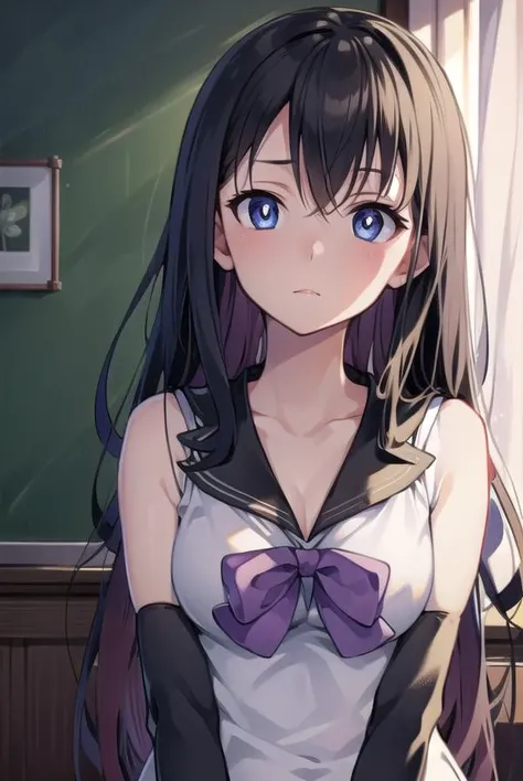 masterpiece, best quality, highres, 4k, 8k, intricate detail, cinematic lighting, amazing quality, amazing shading, soft lighting, Detailed Illustration, anime style,
maisakurajima, <lora:mai-sakurajima-s1-ponyxl-lora-nochekaiser:0.8>,
mai sakurajima, long hair, bangs, black hair, hair ornament, purple eyes, hairclip, rabbit hair ornament,
bow, animal ears, cleavage, bare shoulders, pantyhose, bowtie, black footwear, rabbit ears, high heels, leotard, black pantyhose, strapless, black bow, detached collar, fake animal ears, playboy bunny, black leotard, strapless leotard, thighband pantyhose, black bowtie,
indoors, library, walking,
looking at viewer, full body, dynamic pose,