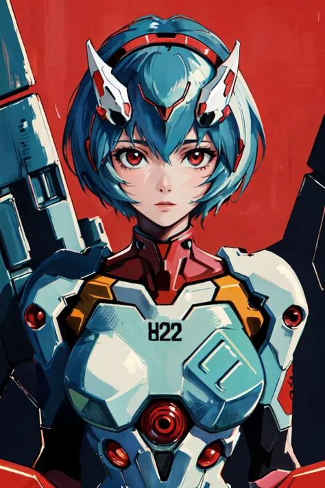 (best quality, masterpiece, RAW photo,ultra-detailed:1.2), <lyco:GoodHands-beta2:1.0>1girl, pov, looking at viewer,
eva 02, evagod, evangelion mecha, science fiction,beautiful abstract background, Futurism, cyberpunk, <lyco:EVAIII:0.25> ayanami<lyco:Ayanami:0.5> bust shot,