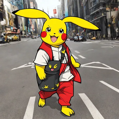 A handsome cute Pikachu WeirdOutfit style <lora:sdxl-WeirdOutfit-Dreambooh:0.8>