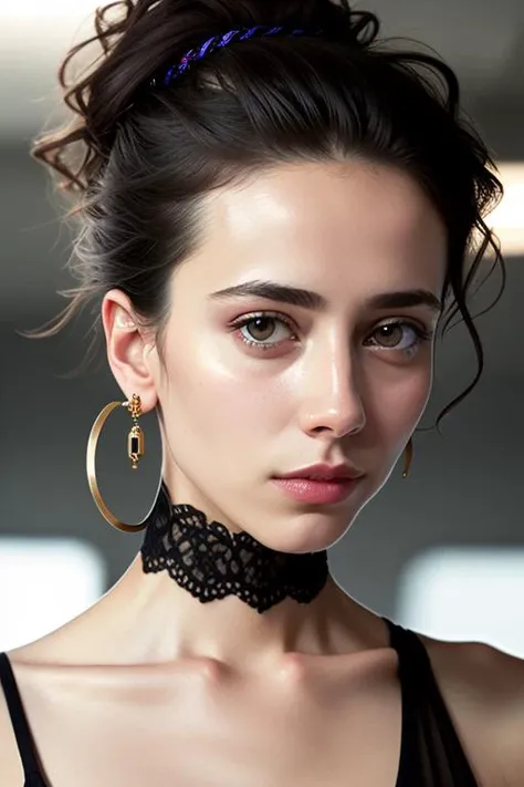 portrait of emb-shvedchenko-v10, jewelry, luxury, earrings, rings, ball earrings, column dress, worried look, RAW, best quality, masterpiece, ultra-detailed, photorealistic, hyperdetailed, hyperrealism, 8k, full sharp, (extremely detailed eyes, extremely detailed face), detailed skin, textured skin, insane details, soft lighting, UHD, looking at viewer, volumetric lighting, intricate details, sharp focus, absurdres, highres, style by Bojan Koturanovic, bold, bright colours, by Noell Oszvald , bloom, fujifilm xt-4, film strip,