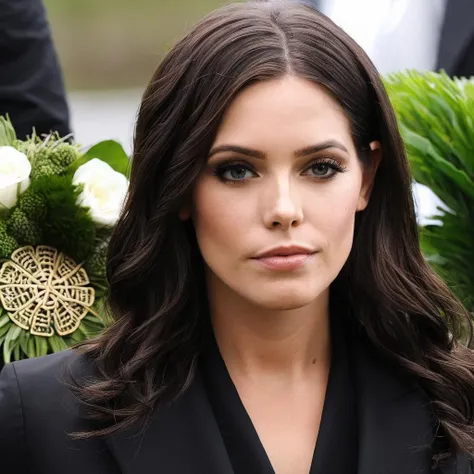 a photo of Ashley Green, ohwx woman, at a funeral, detailed skin, best quality <lora:ashleygreene_SDXL:0.8>
