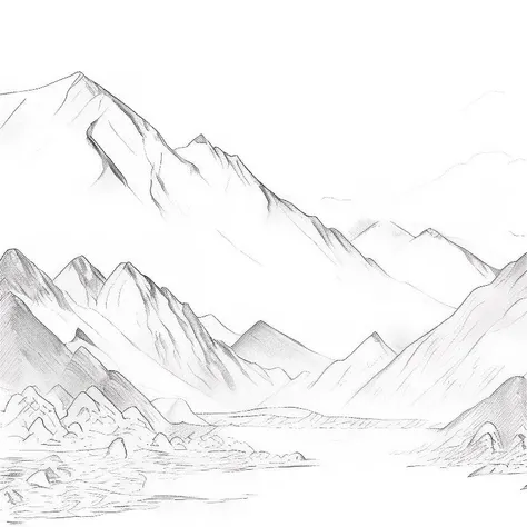 masterpiece, best quality, beautiful landscape with mountains and trees , cloudy sky, in xyzsketchstyle style, intricate details <lora:xyzsketchstylev2reg-000002:1.5>