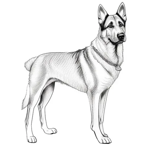 masterpiece, best quality, a german shepherd dog, full body , in xyzsketchstyle style, portrait, intricate details, looking at viewer, simple background <lora:xyzsketchstylev2reg-000002:1>