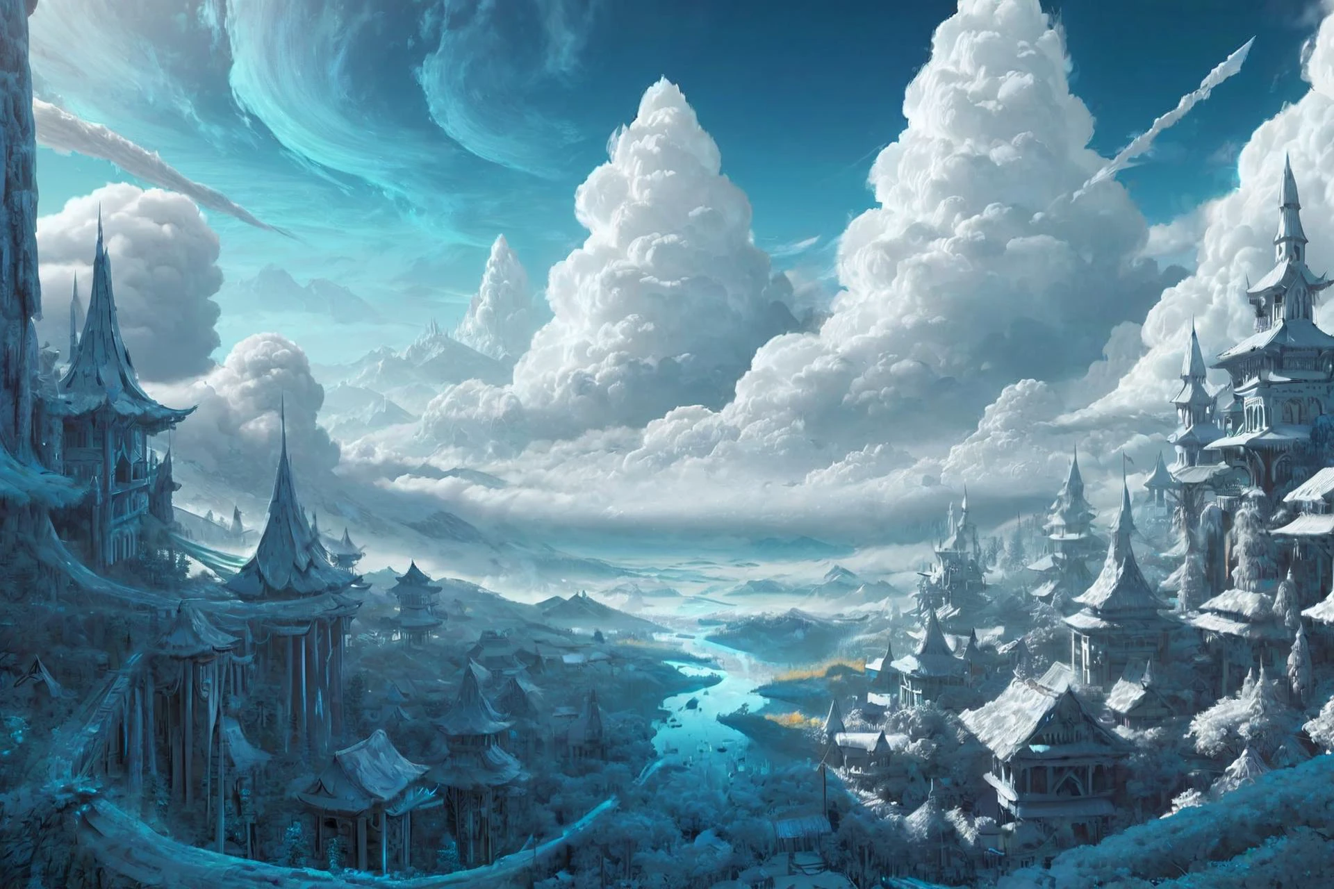 fantasy landscape, (masterpiece:1.2), best quality, (intricate details, hyperdetailed, highest detailed:1.2), (high resolution textures), <lora:cloudAI:1> cloudAI <lora:MinimalLandscapeXL:0.8> drawing of a minimalist landscape, mountain, tree, forest