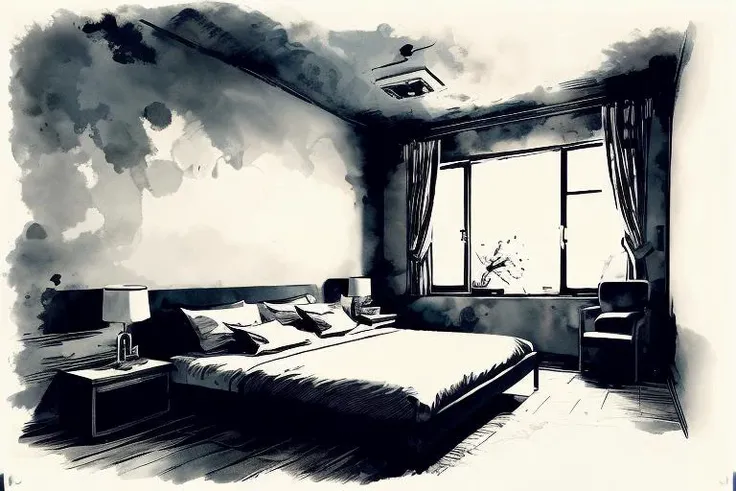 ink_style , room , <lora:InkStyle:1> <lora:AliceOu:1>