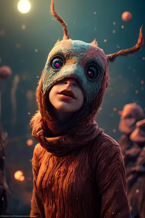 a surreal Bioluminescent, very very very cute Silene in a happy world by Daniel Merriam, Trending on Artstation, oil on Canvas by Elena Zhurikhina and Goro Fujita and Charlie Bowater, octane render, 4k, 8k, HD,abstract dream, space, intricate, grand scale, alone, cinematic film still, insane detail, sharp focus, depth of field, realistic lighting, (realistic perspective), complex, (multiple subjects), 4k HDR,<lora:add_detail:0.5> <lora:more_details:0.25> <lora:20230530123038:0.25>