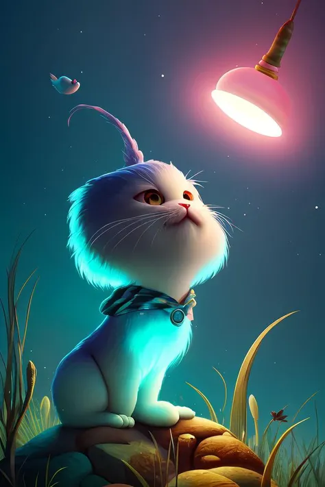 a surreal Bioluminescent, very very very cute Silene in a happy world by Daniel Merriam, Trending on Artstation, oil on Canvas by Elena Zhurikhina and Goro Fujita and Charlie Bowater, octane render, 4k, 8k, HD,