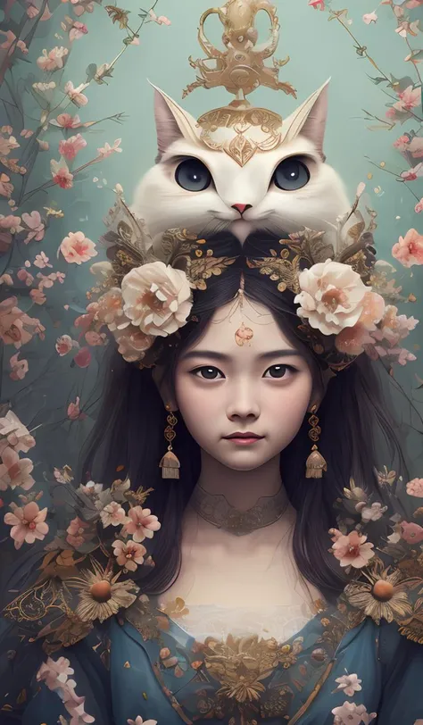 guofeng,illustration,1girl,best quality,highly detailed,best quality,masterpiece,an extremely delicate and beautiful,extremely detailed,8k wallpaper,Amazing,finely detail,best quality,official art,extremely detailed CG unity 8k wallpaper,(style of Victo Ngai:0.5),cute,big eyes,all races in same proportions, all faces and pictures must be different, use all spectre of your different emotions from happiness to anger, do what you want and how you want,
