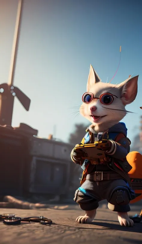 stuart little,electronics, motors, wires, buttons, lcd, artstation trending, unreal engine 5 <lora:add_detail:0.5> <lora:more_details:0.25> <lora:FantasyWorldV1:0.25>