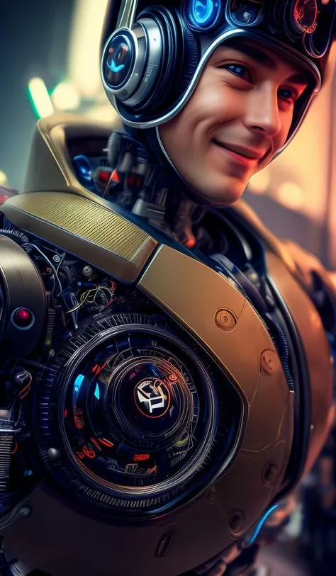 portrait512 Cyborg512 Tay512, animals,electronics, motors, wires, buttons, lcd <lora:add_detail:2>