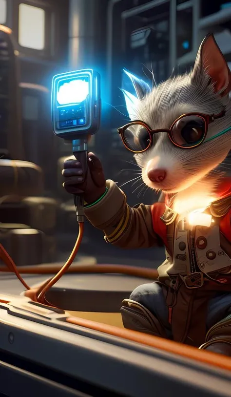 stuart little,electronics, motors, wires, buttons, lcd, artstation trending, unreal engine 5 <lora:add_detail:0.5> <lora:more_details:0.25> <lora:FantasyWorldV1:0.25>