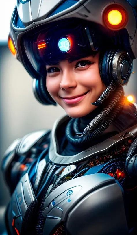 portrait512 Cyborg512 Tay512, animals,electronics, motors, wires, buttons, lcd <lora:add_detail:2>