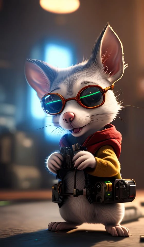 stuart little,electronics, motors, wires, buttons, lcd, artstation trending, unreal engine 5 <lora:add_detail:0.5> <lora:more_details:0.25> <lora:FantasyWorldV1:0.25>