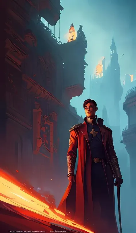 a murdered prince, in the style of artgerm, charlie bowater, atey ghailan and mike mignola, vibrant colors and hard shadows and strong rim light, plain background, comic cover art, trending on artstation