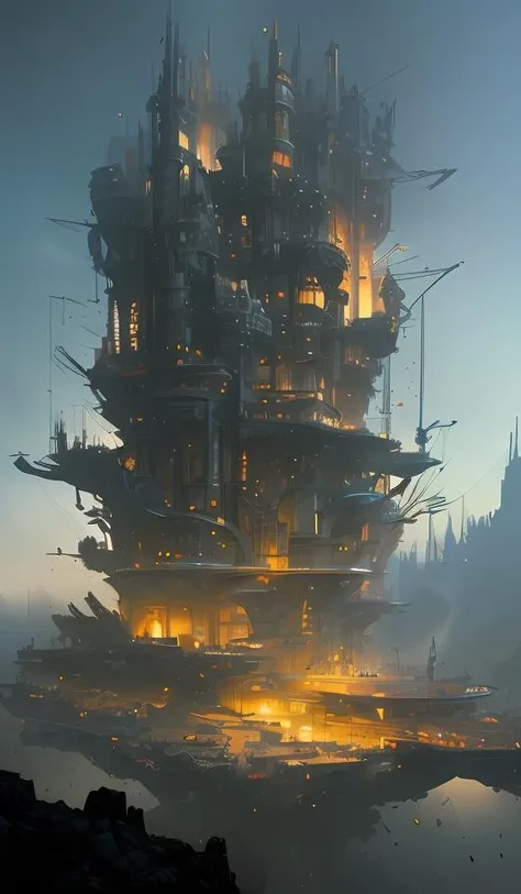 3d concept art by Stephan Martiniere, masterpiece , volumetric light