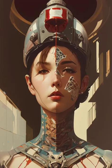 <lyco:sas christiansen big eyes_v1.0:1> sas christiansen big eyes, woman, heavy makeup, montains in the background