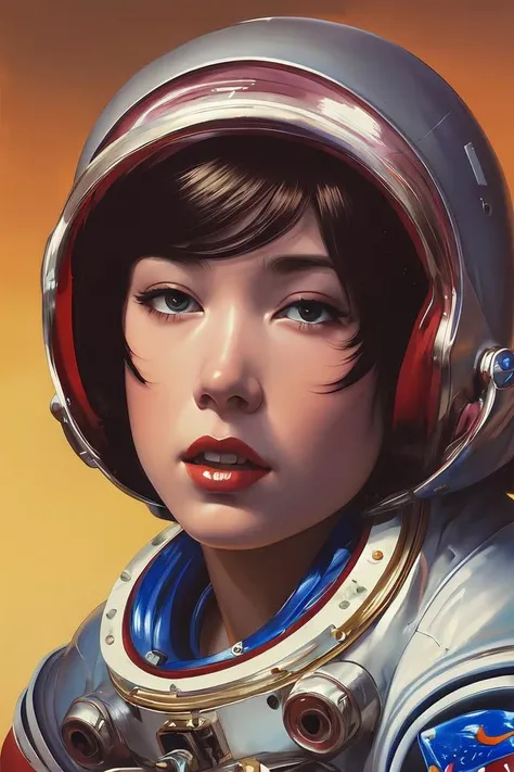 "realistic detailed image of an cosmonaut alone in the tundra next to whale skeleton in the style of Francis Bacon, Surreal, Norman Rockwell and James Jean, Greg Hildebrandt, and Mark Brooks, triadic color scheme, By Greg Rutkowski, in the style of Francis Bacon and Syd Mead and Edward Hopper and Norman Rockwell and Beksinski, open ceiling, highly detailed, painted by Francis Bacon, painted by James Gilleard, surrealism, airbrush, Ilya Kuvshinov, WLOP, Stanley Artgerm, very coherent, art by Takato Yamamoto and James Jean"