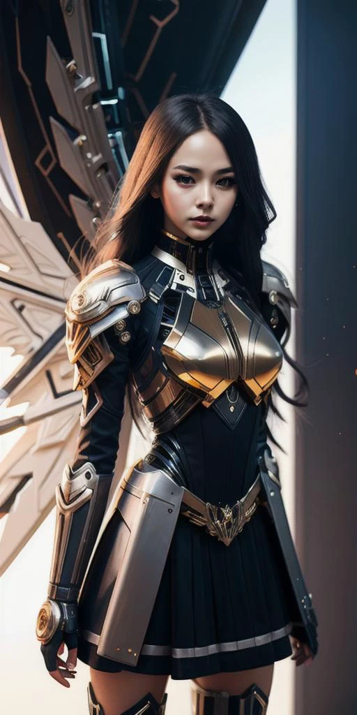 zPDXL, 1girl, solo, long hair, looking at viewer, skirt, dress, closed mouth, standing, feathered wings, android, joints, mechanical arms, cyborg, ribs, skeleton, mechanical parts, mechanical legs, spine, (detailed background, workshop:1.25), clear face
<lora:BioPunky:0.8> <lora:Hyper-SDXL-8steps-lora:1> <lora:lukethighwalkerneonv9:1> <lora:balanced lighting image enhancer v1.04:1> <lora:people_005_cosine_iter2_ 0000005_sdxl_10epoches_adafactor:1> <lora:zavy-cbrpnk-sdxl:1> <lora:sdxl:1>, cinematic film still of <lora:perfection style:0.9>, DSLR, 8k uhd, hdr, ultra-detailed, high quality, high contrast