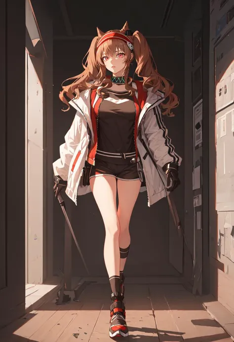 full body, woman, cz2128_delta eye patch, jacket, (masterpiece:1.4), best quality, ultra detailed,  <lora:Cz delta(Overlord):0.5>