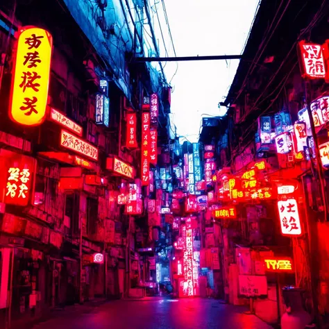 textless, Tokyopunk ChristianBale Neon Street signs, shops, road