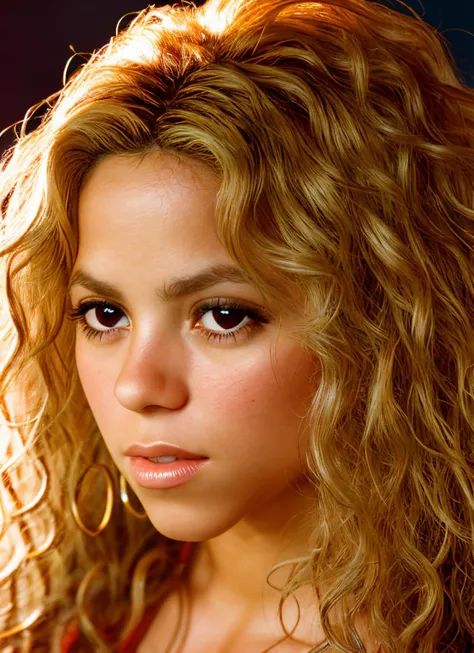 analog style, modelshoot style, closeup portrait of Shakira, epic (photo, studio lighting, hard light, sony a7, 50 mm, matte skin, pores, colors, hyperdetailed, hyperrealistic), <lyco:Shakira:1.3>
