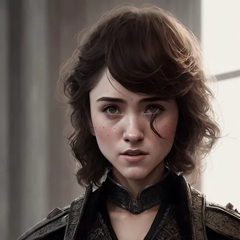 nataliadyer, alone at a wedding banquet, symmetrical face features, front game card, drark, marvel comics, dark, intricate, highly detailed, smooth, artstation, digital illustration by ruan jia and mandy jurgens and artgerm and wayne barlowe and greg rutkowski and zd