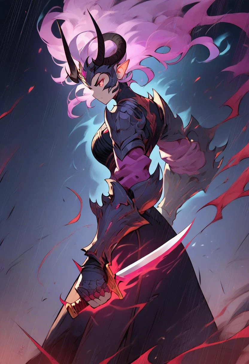 <lora:Dark_Aura_for_Pony:1> (dark aura:1.2), 1girl, purple, action pose, holding knife, demon, <lora:Final_Fantasy_Tactics_-_Pony:1>, score_9, score_8_up, score_7_up, score_6_up, score_5_up, score_4_up, hd, (ultra hd quality details), 8K