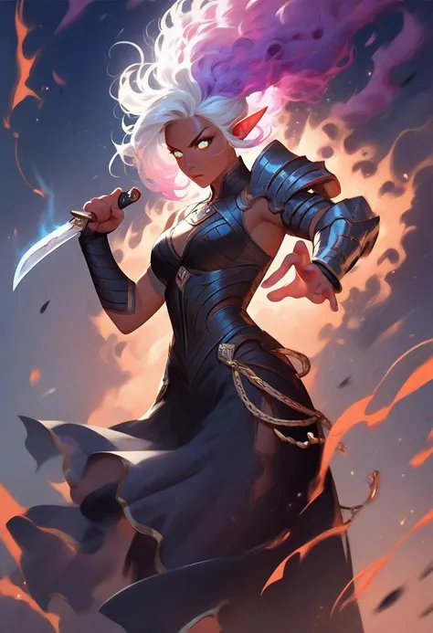 <lora:Dark_Aura_for_Pony:1> (dark aura:1.2), 1girl, black, action pose, holding knife, score_9, score_8_up, score_7_up, score_6_up, score_5_up, score_4_up, hd, (ultra hd quality details), 8K, dark elf