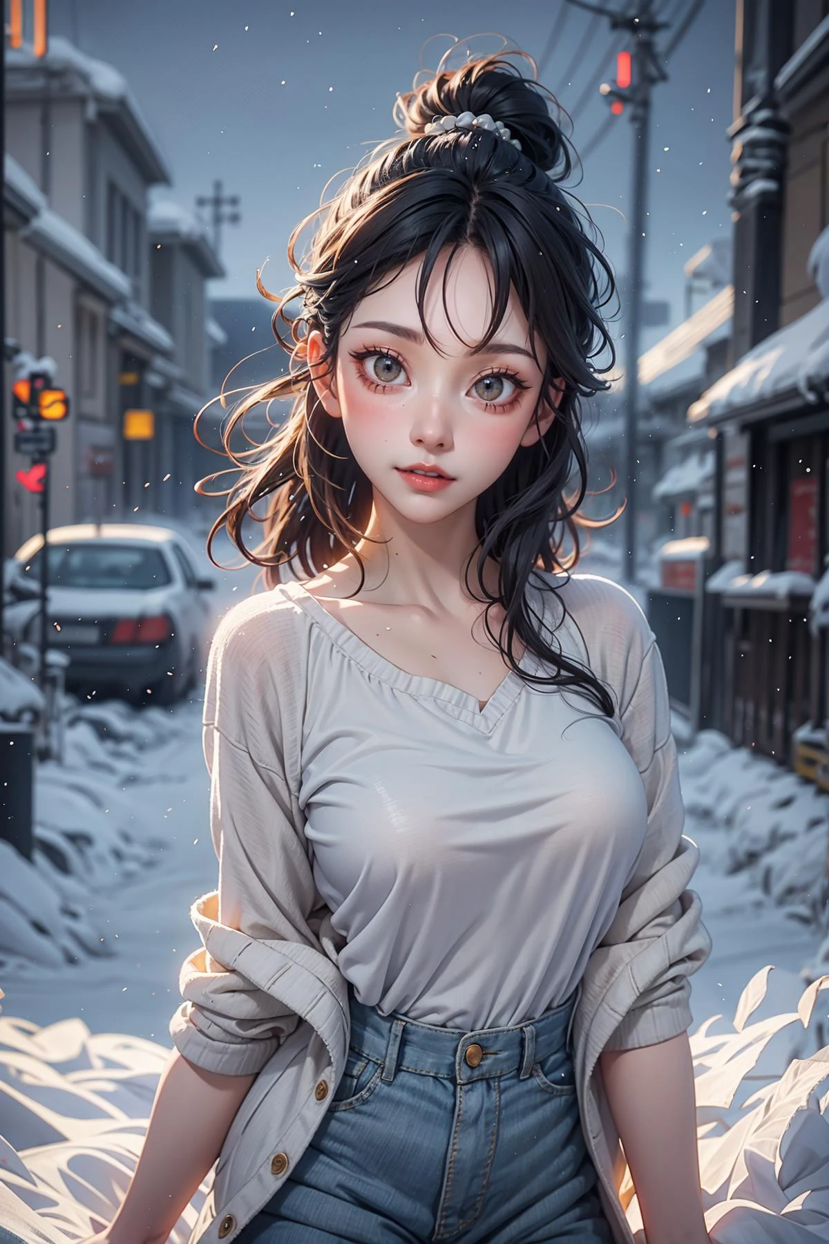 RAW PHOTO, rating:general , (highres:1.4), <lora:TestCos001:1>, 1girl, standing,